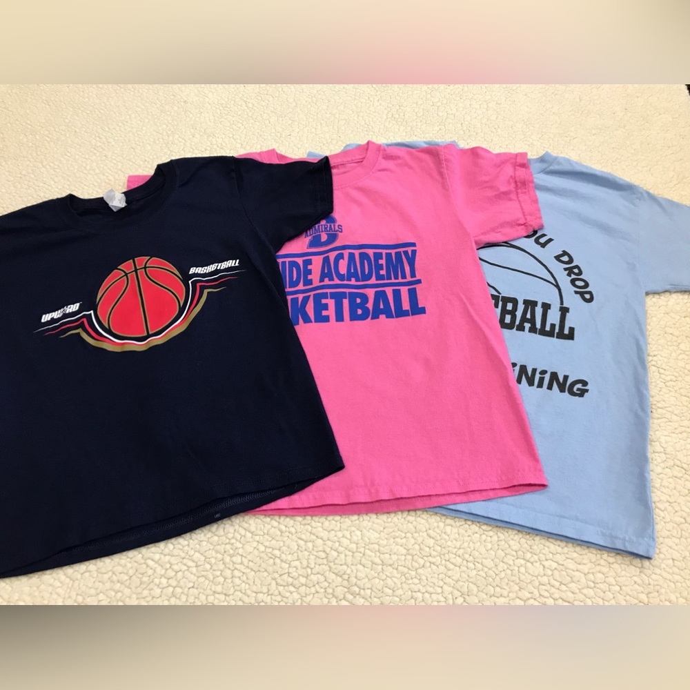 3 Basketball Themed T-shirts Tee Shirts
Small Child Junior Youth
Girls Sports
